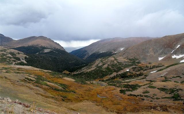 Down the valley from Alpine Visitor Center - Chapin peak on left