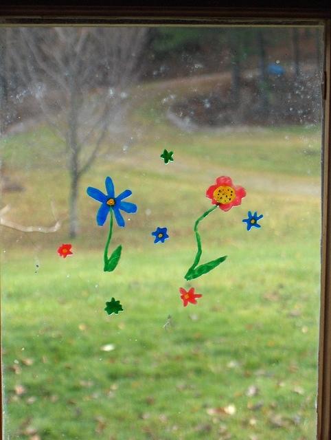 Susan's window art at Danby, 2010