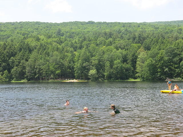 Swimming at Elfin Lake