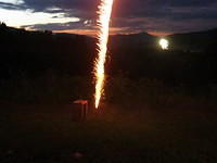 Fireworks in the yard